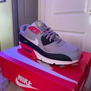 Nike Air Max 90 Essential/ Wolf Grey/White Pink-Volt